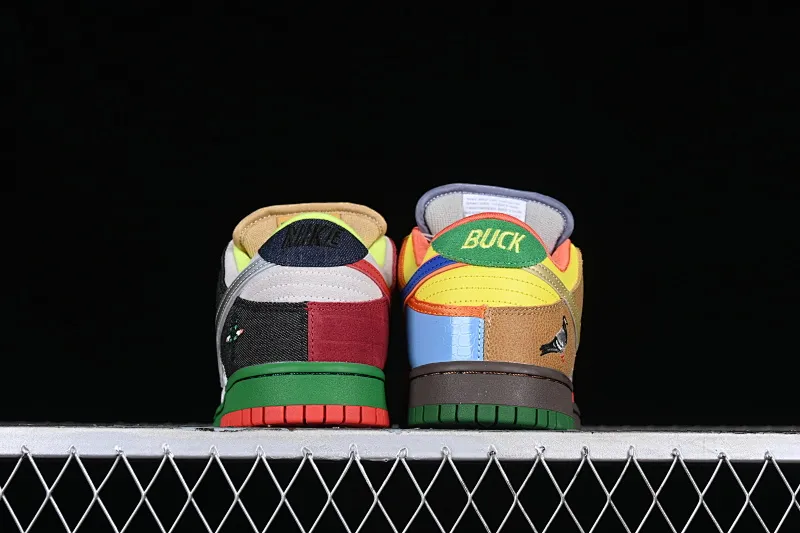 All categories Nk SB Dunk series Nk SB Dunk Low low-top sneakers Nk SB Dunk Low "What The Dunk" Pop art mix and match SB low-top casual sports skateboard shoes 318403-141